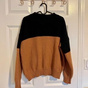 Black and brown sweater